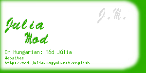 julia mod business card